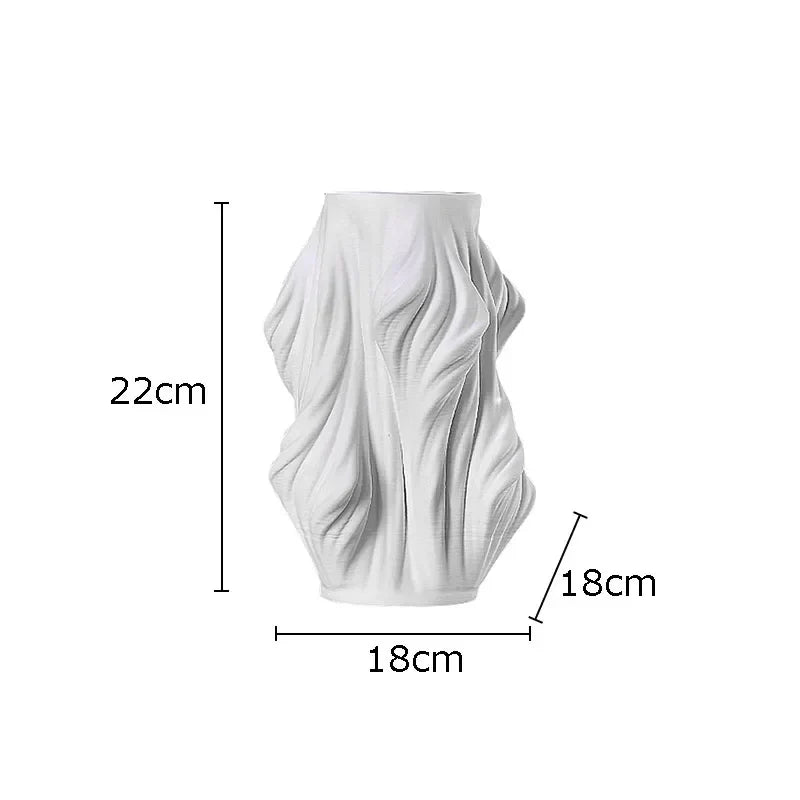 Afralia™ Ceramic Vase with Artificial Flowers for Desk Decoration and Room Aesthetics