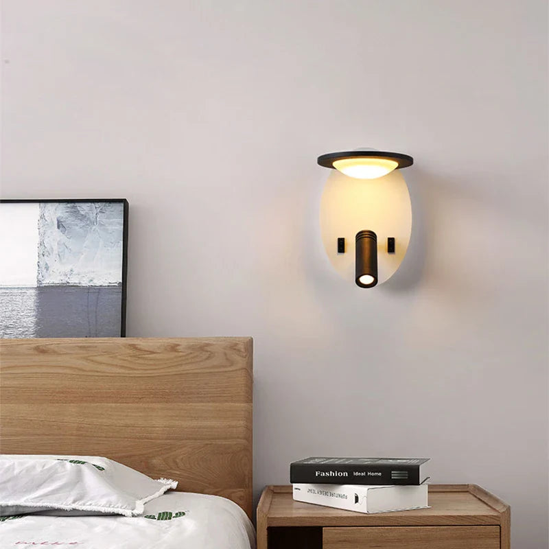 Afralia™ Modern Bedside Wall Lamp with USB Charging and Switch