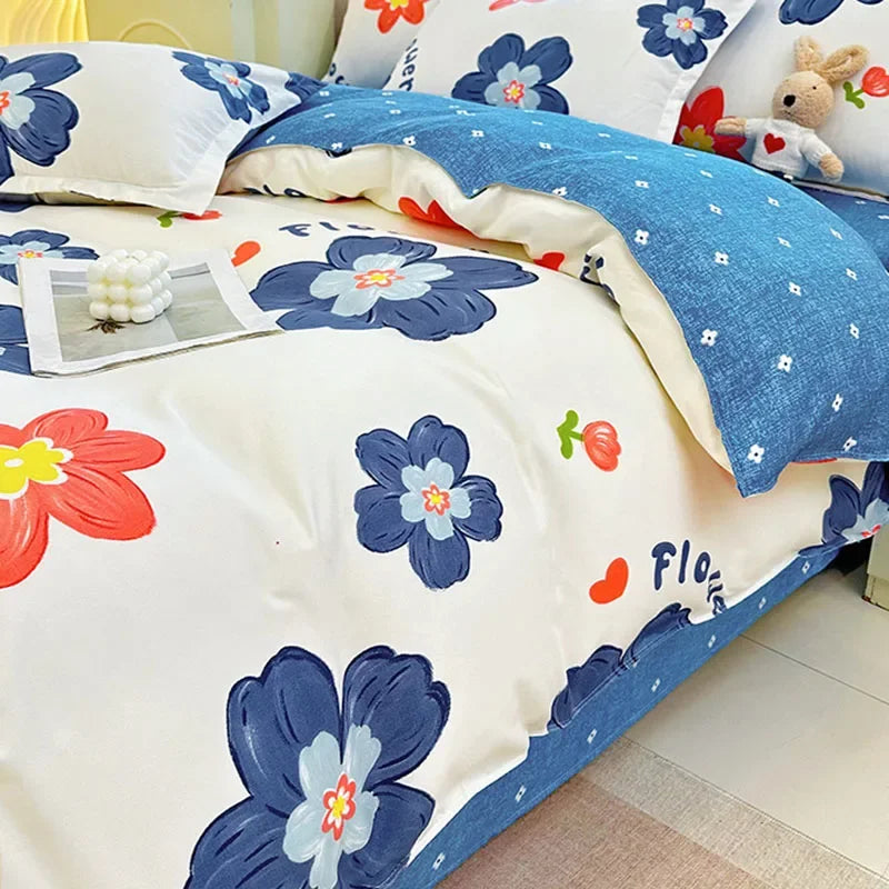 Afralia™ Plant Printed Brushed Single Duvet Cover for Cozy Winter Nights