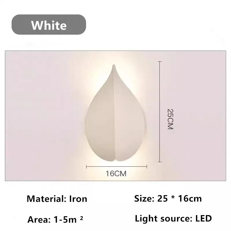 Afralia™ Leaf Design LED Wall Lamp for Modern Living Room and Bedroom