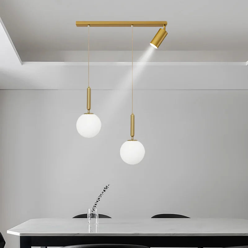 Afralia™ Nordic Glass Ball Chandelier for Dining Room Home Decor Pendant Light