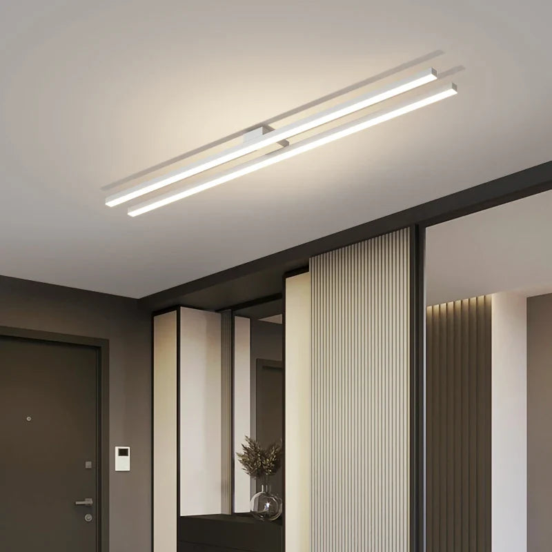 Afralia™ Modern Strip LED Ceiling Lamp for Stylish Indoor Lighting
