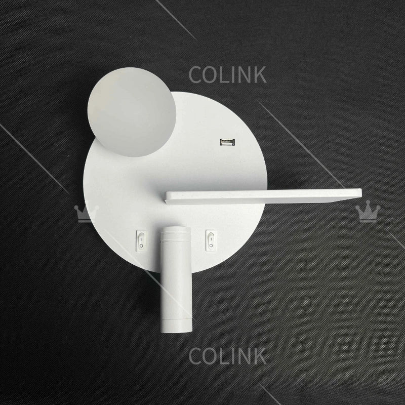 Afralia™ Modern LED Reading Wall Lamp with USB Charging, Nordic Sconce Light for Hotel Bedroom