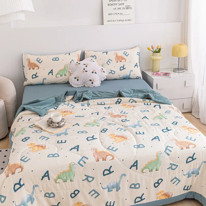 Afralia™ Summer Soybean Fiber Quilt: Cool Air Conditioning Blanket for Home & Office