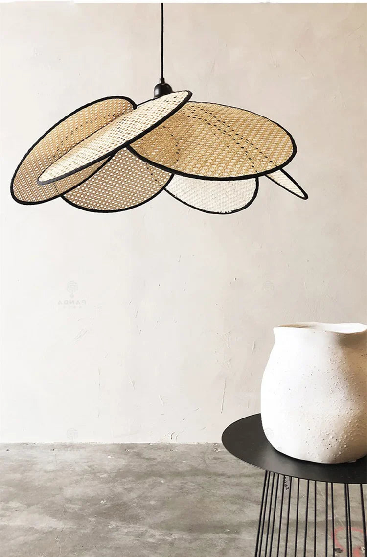 Afralia™ Nordic Bamboo Leaf Chandelier for Living Room and Kitchen