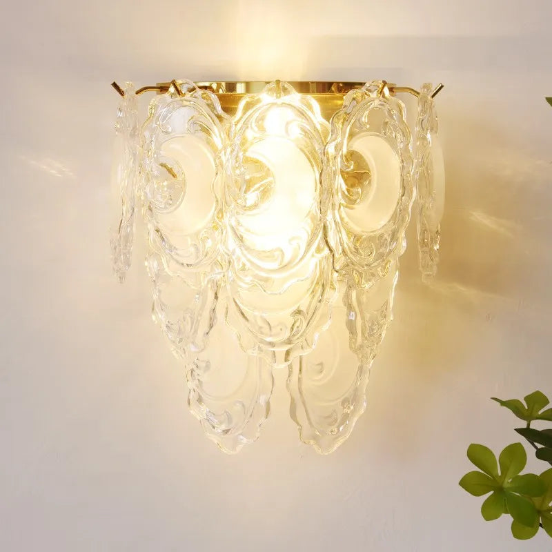 Afralia™ Luxe Crystal Glass Wall Lamp for Aisle, Living Room, Bedroom & Corridor Lighting