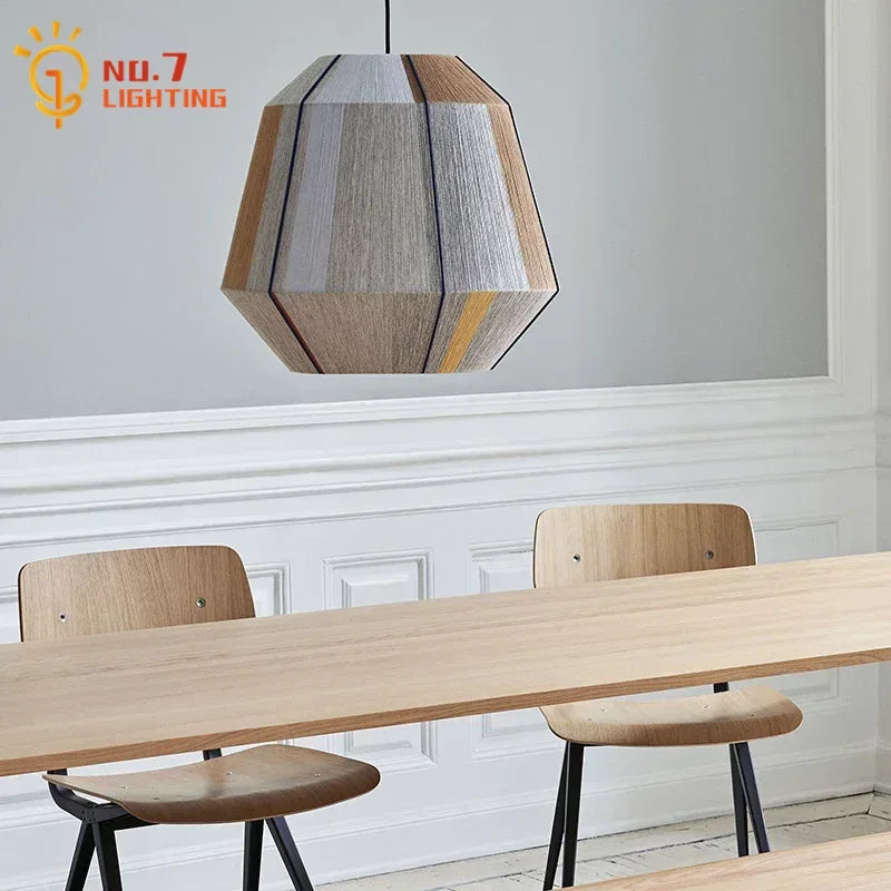 Afralia™ Japanese Hemp Rope Pendant Lights for Zen Art Living Room Decor