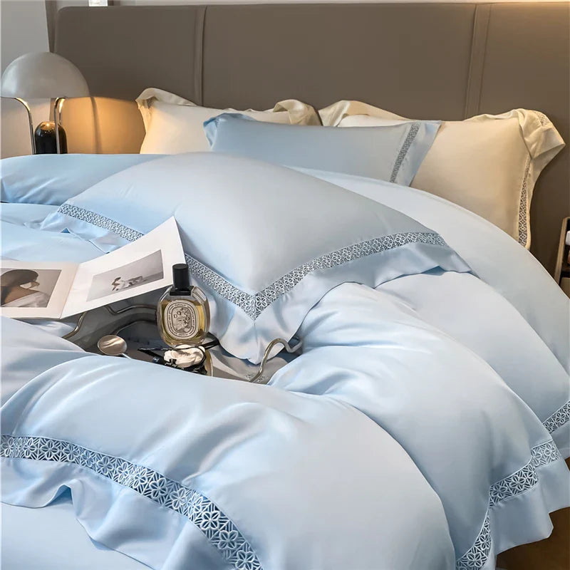 Afralia™ Eucalyptus Fiber Lace Bedding Set for Soft, Silky & Cool Skin-friendly Comfort