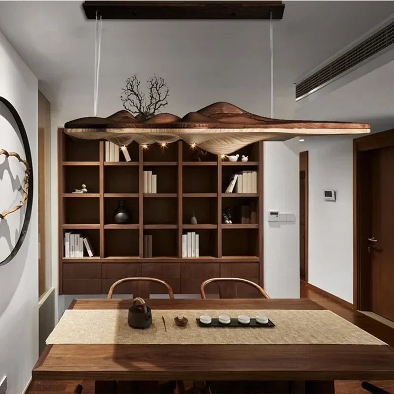 Nordic Modern Wood Resin Pendant Lamp by Afralia™ - Bedroom Dining Room Kitchen Lighting