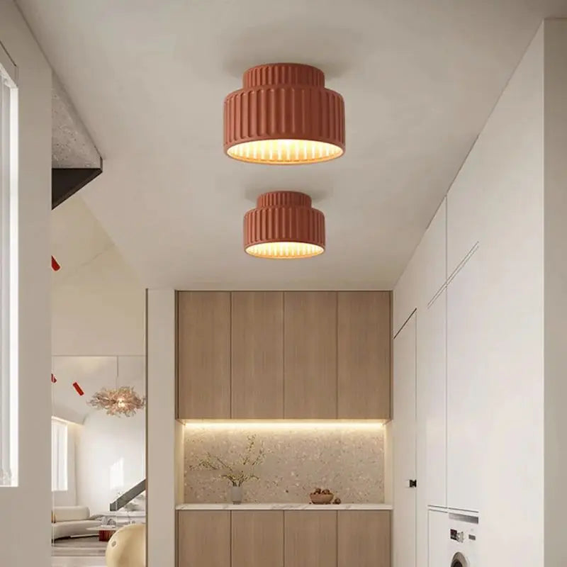 Afralia™ Macaron Cream LED Ceiling Lamp for Bedroom, Living Room, Kids' Room - Indoor Decorative Fixture