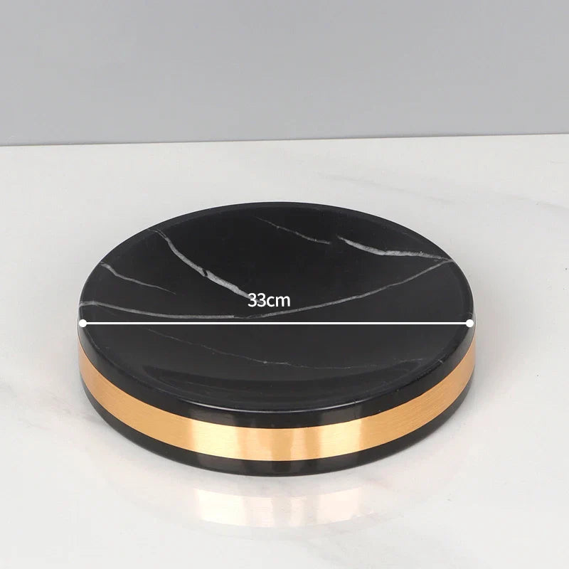 Afralia™ Nero Marquina Marble Bathroom Set - Golden Luxury Bathroom Accessories