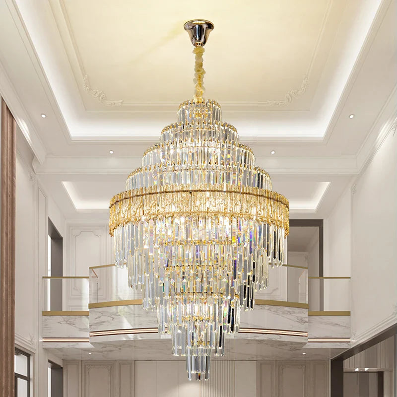 Afralia™ Elegant Crystal Chandelier: Modern European Lighting for Living, Dining & Bedroom