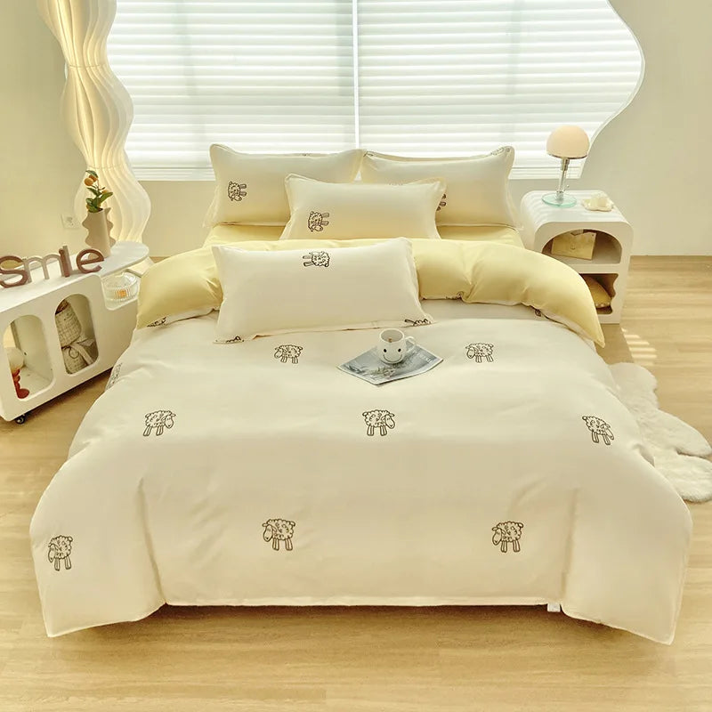 Afralia™ Cute Pattern Duvet Cover | Super Soft Comforter Cover for Single/Double Bed