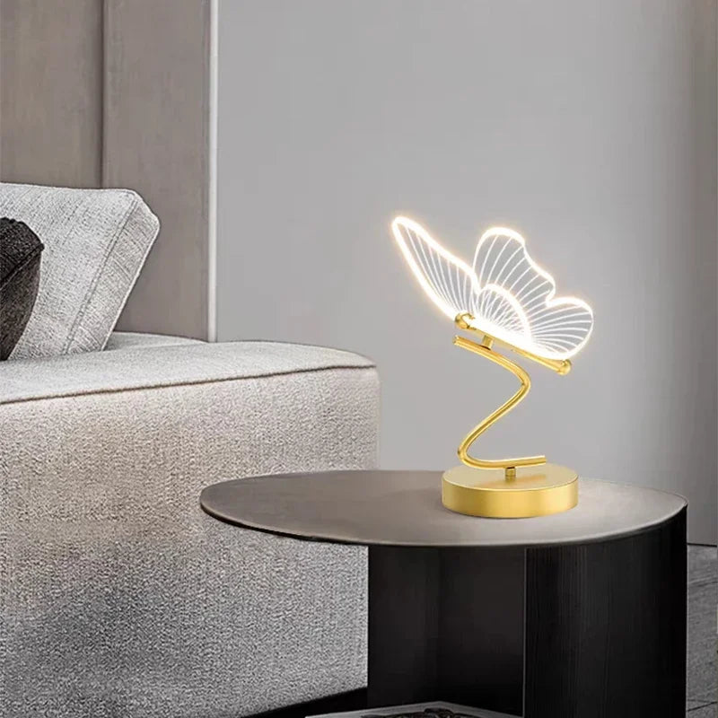 Afralia™ Butterfly LED Table Lamp for Indoor Lighting in Living Room Bedroom Restaurant