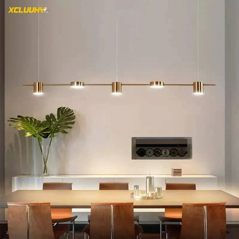 Afralia™ Minimalist Pendant Light Strips: Luxury Chandelier for Bar, Dining Room, Table