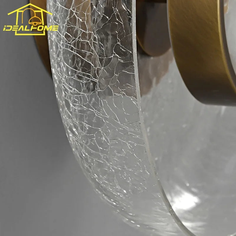 Afralia™ Cracked Glass LED Wall Lamp Modern Minimalist Design for Home Decor