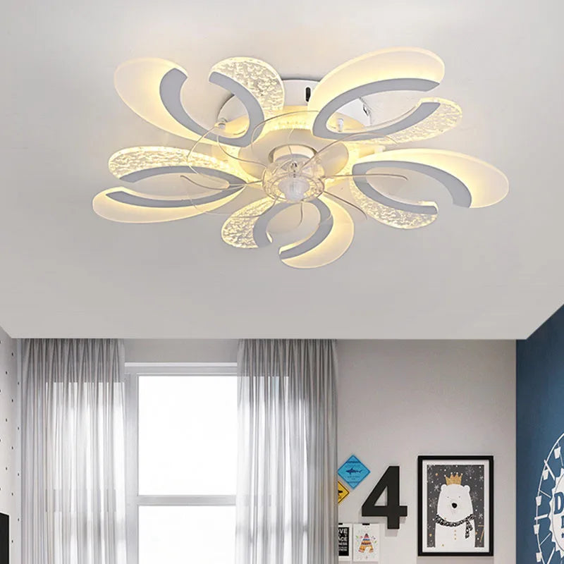 Afralia™ Ceiling Fan Light LED, Remote Control, Silent, 220V