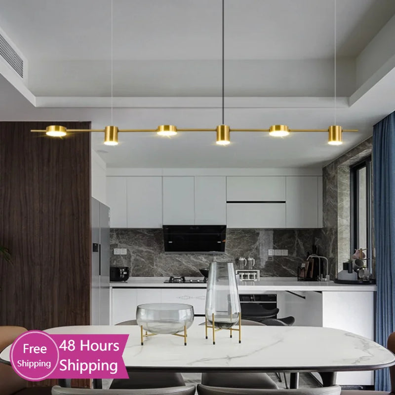 Afralia™ Modern Led Pendant Chandeliers for Kitchen Dining Room Island Lighting