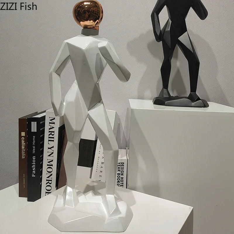 Afralia™ Abstract Resin Sculpture Room Decoration Set