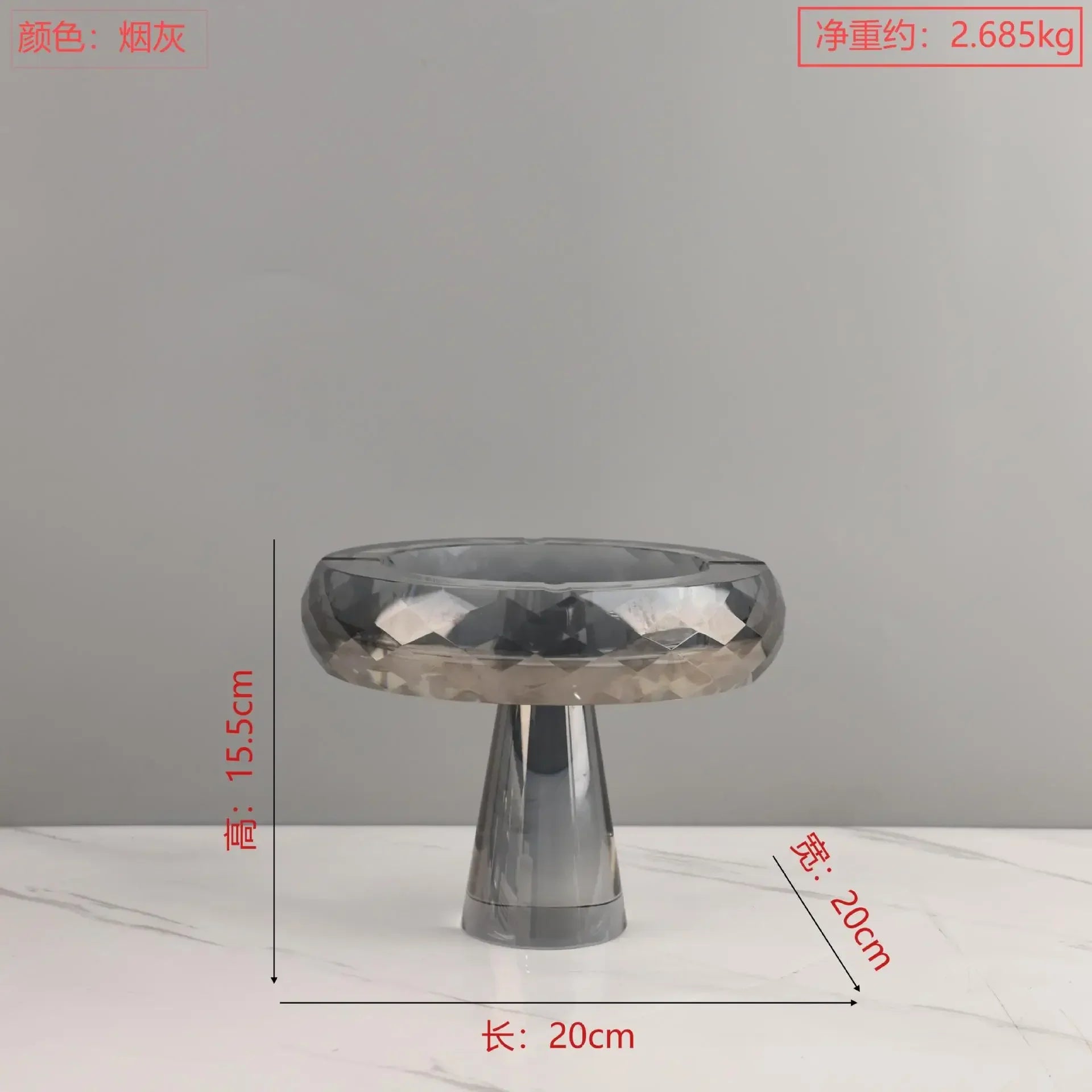 Afralia™ Geometric Glass Fruit Bowl Jewelry Storage Tray Home Decoration Tray