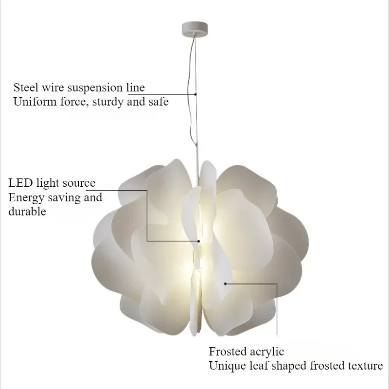 Afralia™ Nordic Ceramic Petals Chandelier LED Pendant Lamp