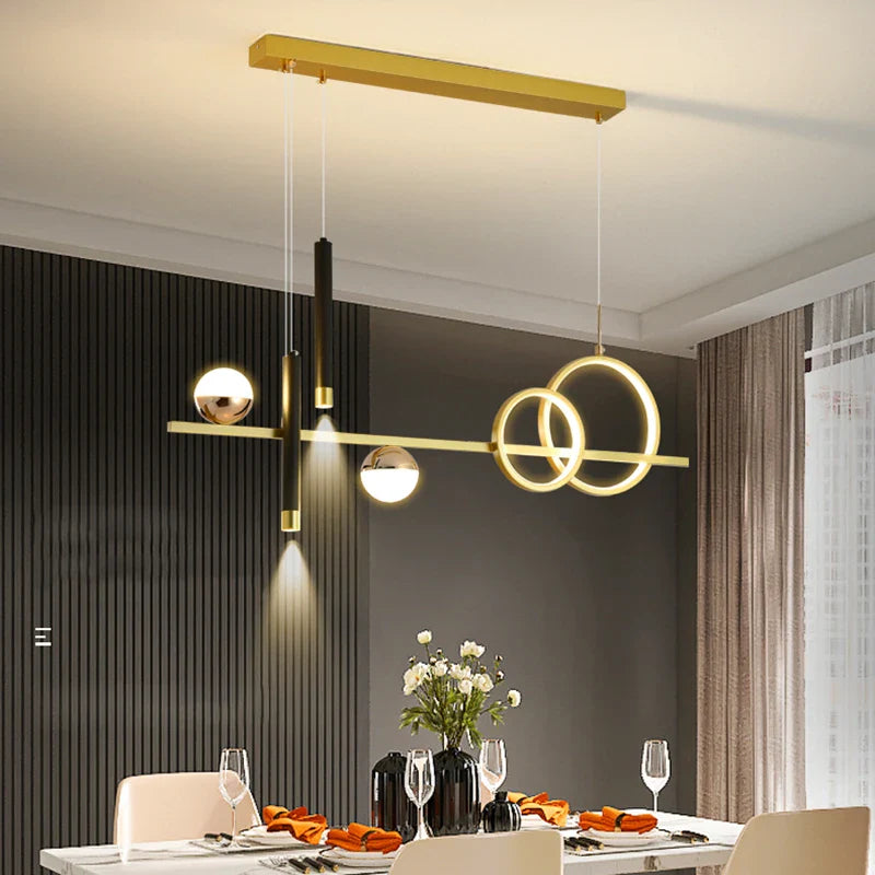 Afralia™ LED Pendant Lights: Modern Minimalist Chandelier with Remote Control, Ideal for Kitchen, Dining, Office