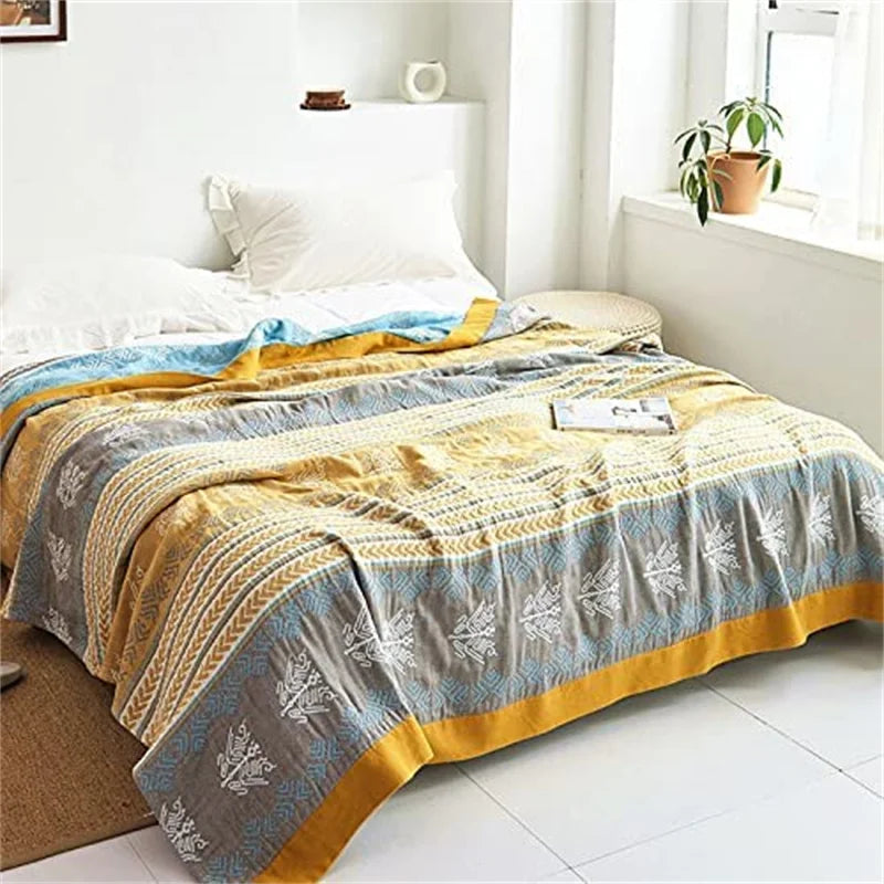 Afralia™ Woven Gauze Blanket - Lightweight Cozy Bedspread