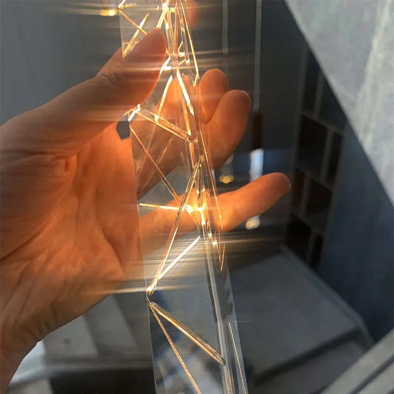 Afralia™ Crystal LED Chandelier: Stylish Staircase & Living Room Lighting