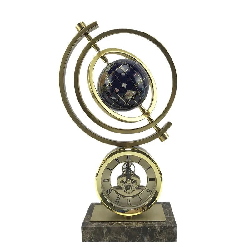 Afralia™ Clock Globe Decoration: Elegant Office & Living Room Home Decor