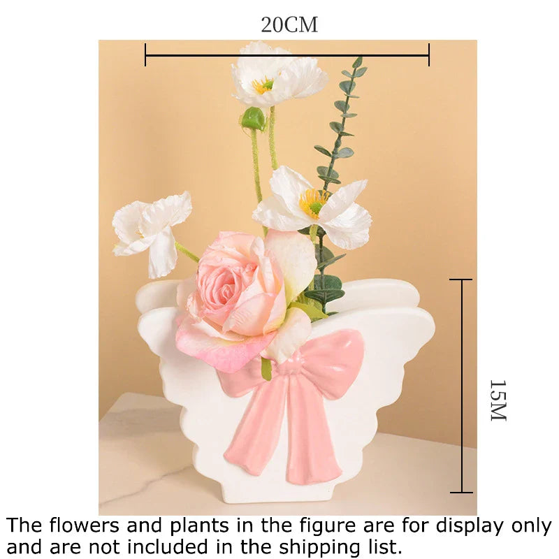 Afralia™ Butterfly Ceramic Vase for Table Decor and Flower Arrangement