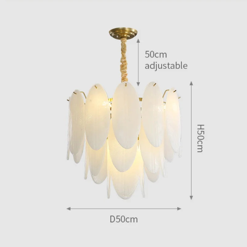 Afralia™ Luxury Feather Art Glass Chandelier - Nordic Minimalism Design