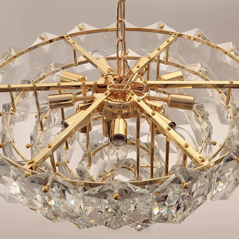 Afralia™ Crystal Gold Chandelier for Elegant Home Lighting