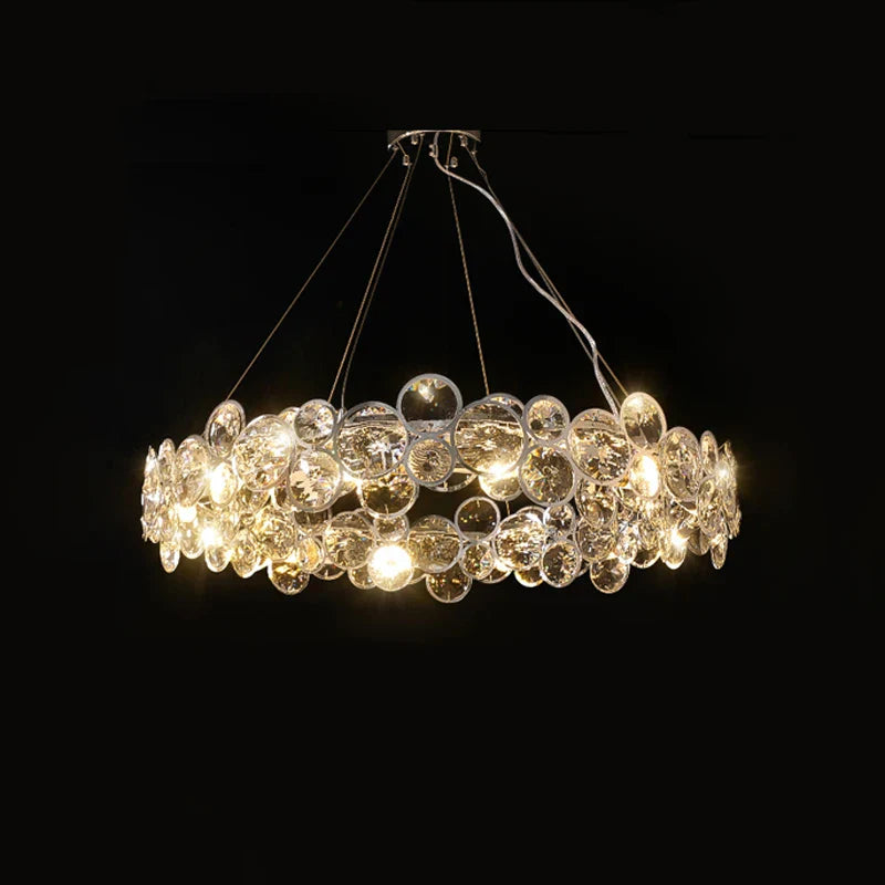 Afralia™ Crystal Magic Ring Pendant Light for Dinning Room