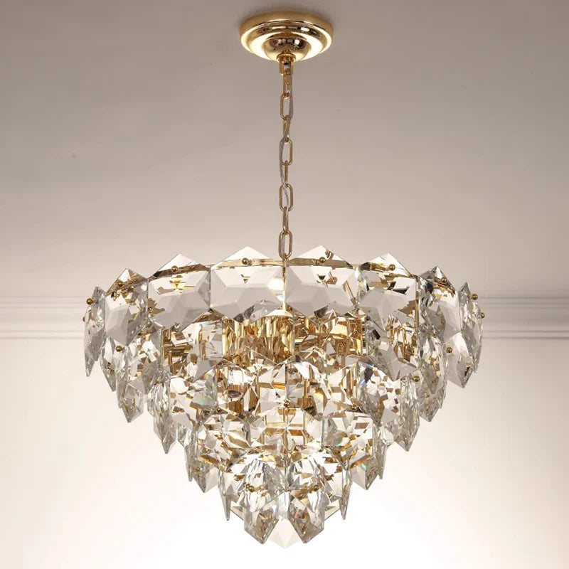 Afralia™ Crystal Gold Chandelier for Elegant Home Lighting