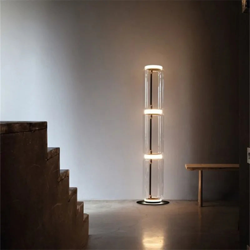 Afralia™ Noctambule Glass Floor Lamp: Italian Design, Bright Stand Lighting for Living Room