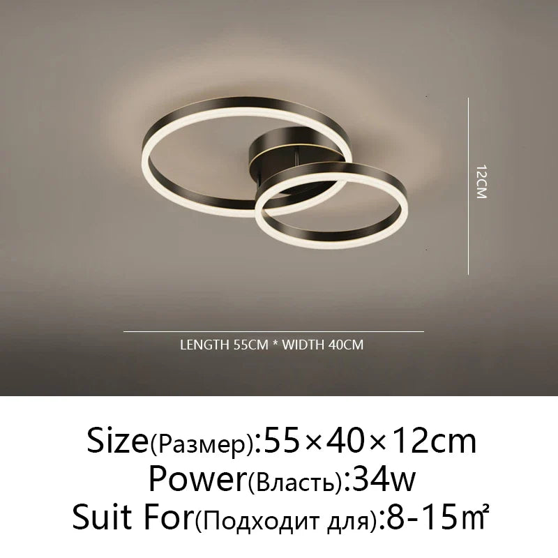 Afralia™ Modern LED Ceiling Chandelier for Living Room Bedroom Kitchen Lighting