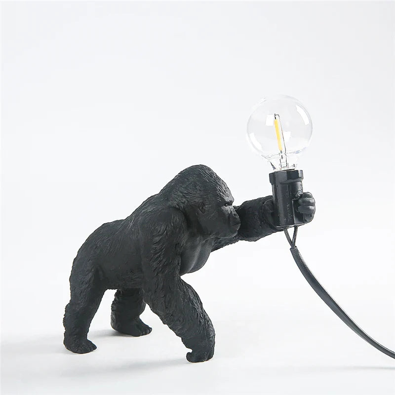 Afralia™ Nordic King Kong Resin Floor Lamp: Modern, Customizable LED Animal Light