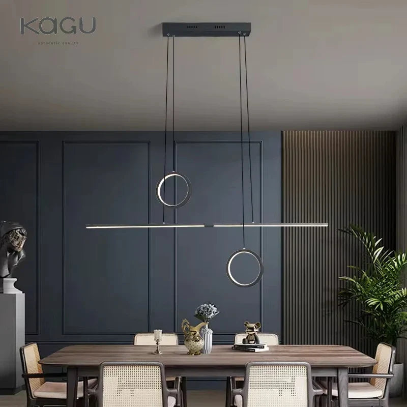 Afralia™ LED Ceiling Chandelier: Modern Minimalist Kitchen Dining Table Lighting