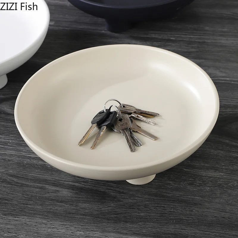 Afralia™ Ceramic Fruit Tray for Coffee Table, Living Room, Snacks, Desserts, Storage.