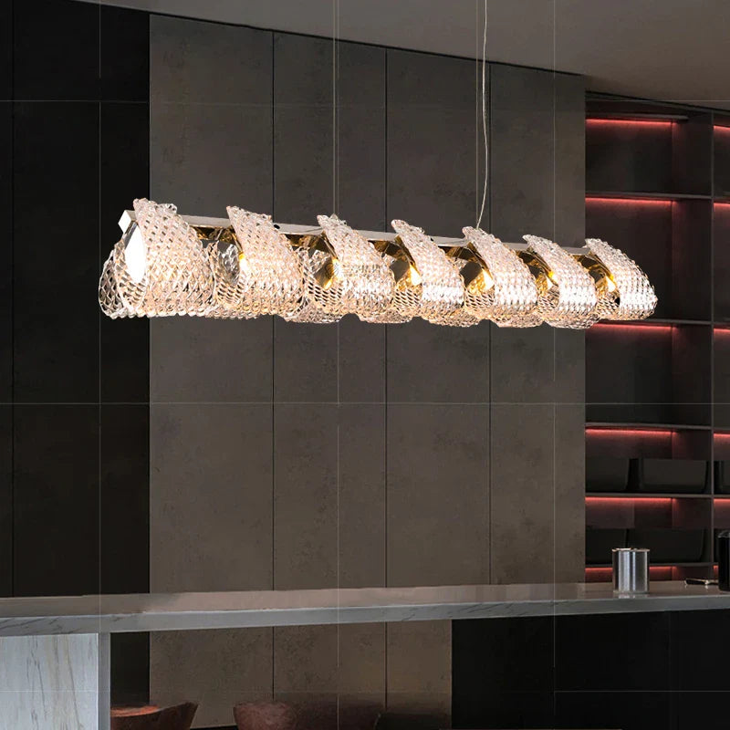 Afralia™ Luxury Villa Crystal Glass Chandelier - Designer French Art Light for Living Room