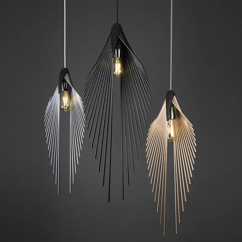 Afralia™ Designer Flying Wing Shape LED Chandeliers | Modern Living Room Pendant Lamps