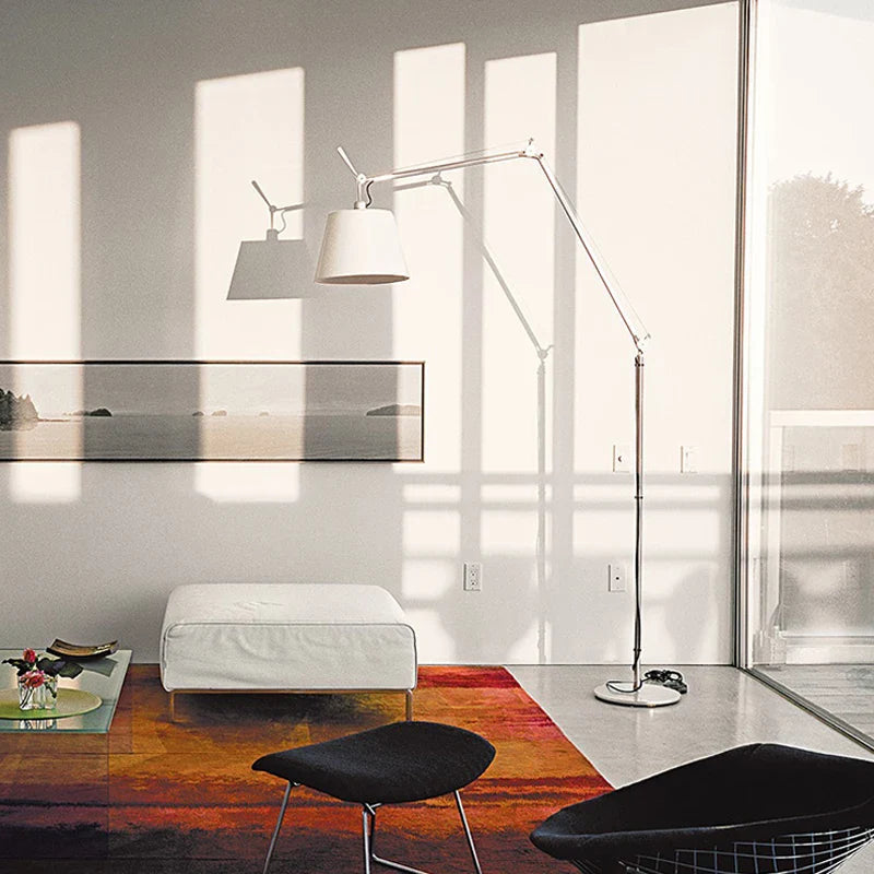 Afralia™ Long Arm Rocker LED Floor Lamp for Living Room, Study, and Bedroom