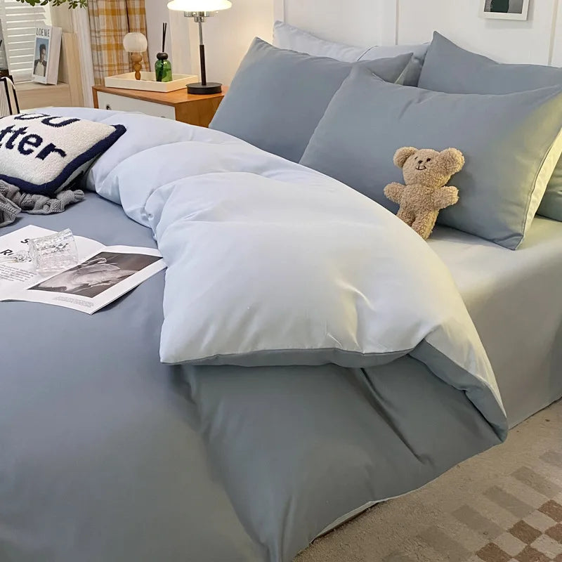 Afralia™ Cartoon Print Bedding Set: Breathable Duvet Cover, Bed Sheet, Pillowcases - Double & Single Sizes