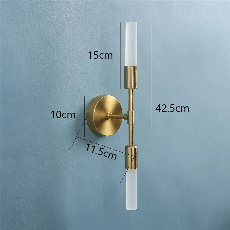 Afralia™ Modern Creative Glass Wall Lamps Ceiling Lighting 2-Heads Black Golden Fixture