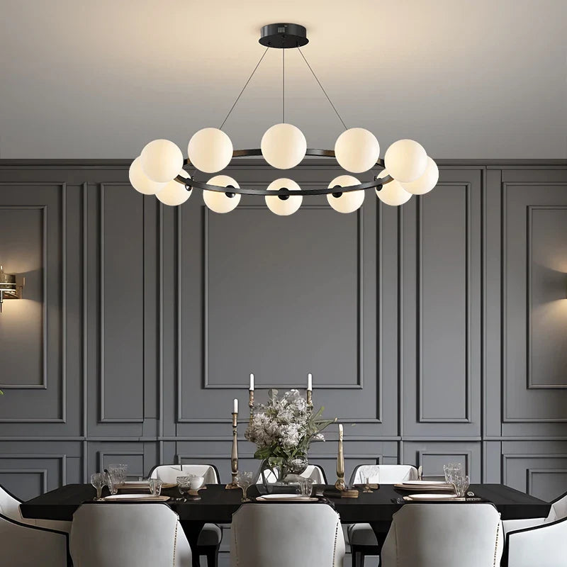 Afralia™ Glass Living Room Chandelier: Luxury Italian Style Ceiling Light for Modern Interior