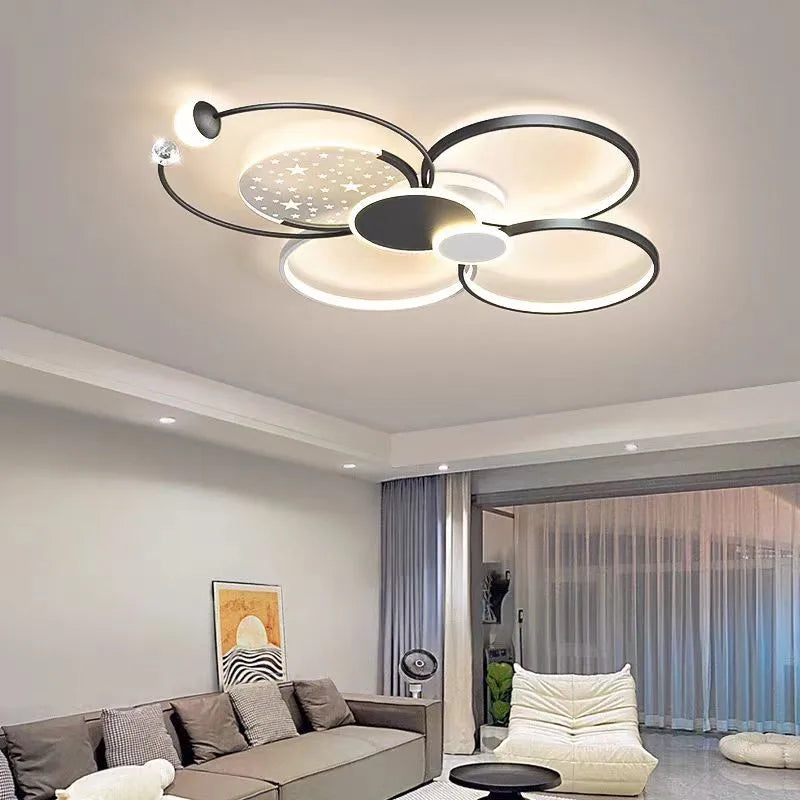 Afralia™ Luxury LED Ceiling Chandelier for Modern Bedroom & Living Room