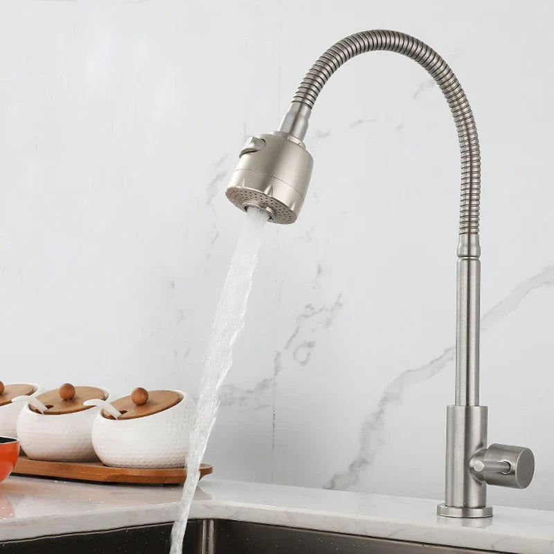 Afralia™ Stainless Steel Rotatable Sink Faucet