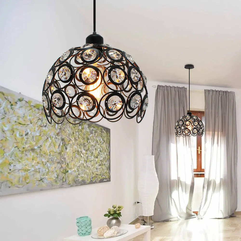 Afralia™ Crystal K9 Pendant Lamp: Modern Industrial Lighting for Bedroom and Kitchen