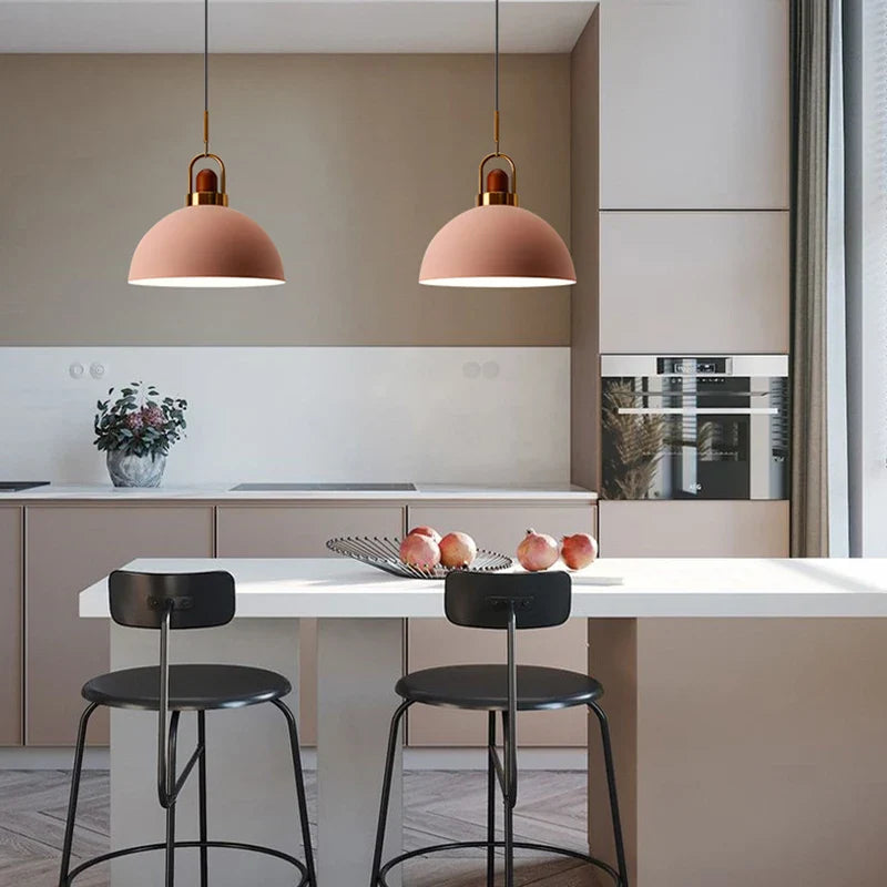 Afralia™ Nordic Metal LED Pendant Lights for Kitchen Dining Room Bedroom Bar Counter