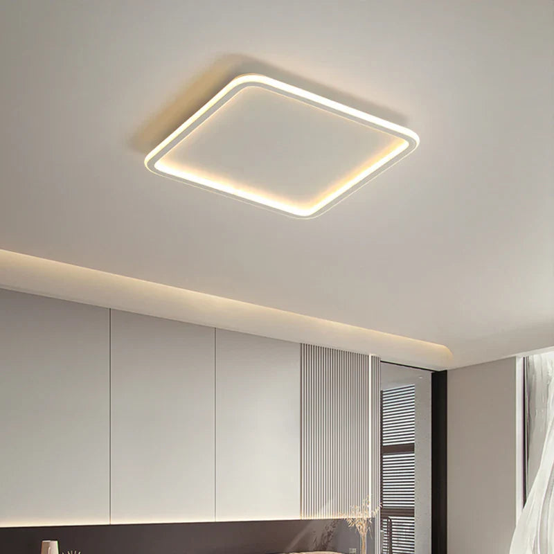 Afralia™ Square Panel LED Ceiling Light for Modern Living Room, Bedroom, and Balcony